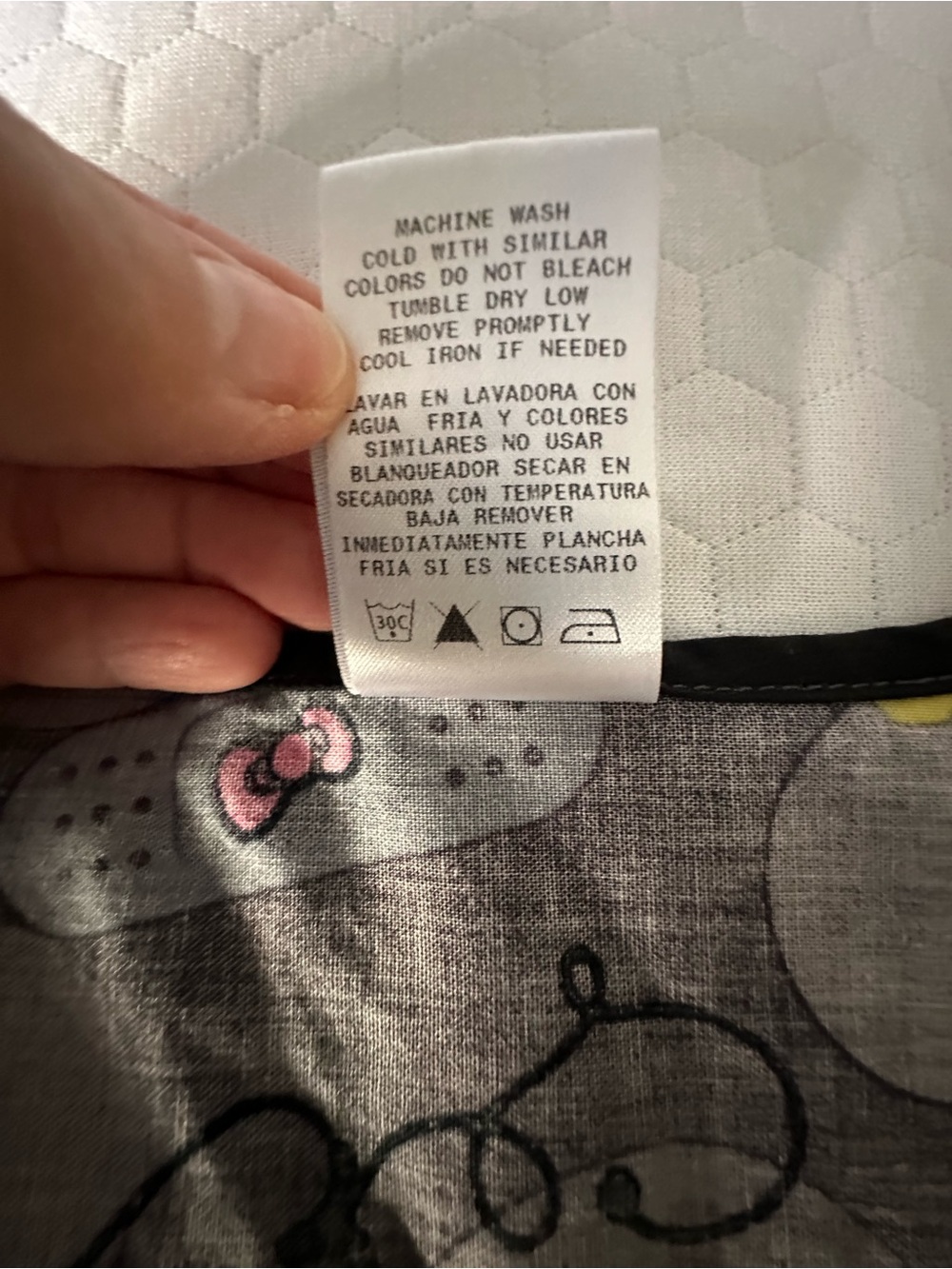 Hello Kitty Black V-Neck Printed Medical Scrub Top with Pink & Teal Accents - Picture 6 of 7